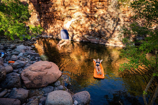 Floating on a sleeping pad