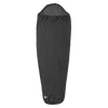 Black sleeping bag on a white background