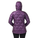 Purple quilted jacket on a white background