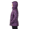 Purple insulated jacket with a brand logo on a white background