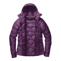 Purple quilted jacket on a white background