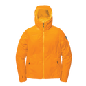 Orange jacket with a hood on a white background
