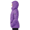 Purple jacket with a brand logo on a white background
