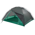 Green and gray tent on a white background