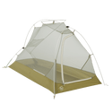Camping tent with mesh walls on a white background
