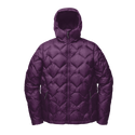 Purple quilted jacket on a white background