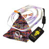 Colorful LED lanyard with a charging cable on a white background