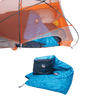 Insulated Tent Comforter Shown Inside And Outside Of Tent